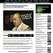 Fernando Chico Pardo llega al top de fusiones y adquisiciones con compra de Banamex